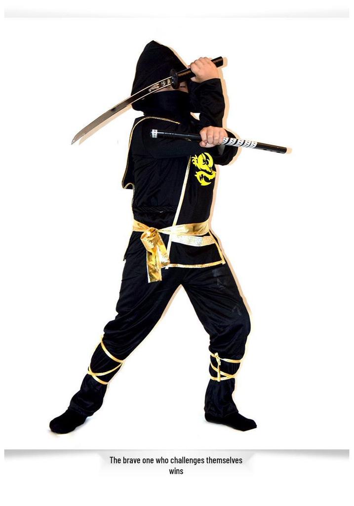 Costum Cosplay Samurai Ninja pentru Copii de Halloween pentru Joc de Rol și Spectacol