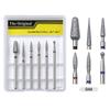 6pcs/set Nail Drill Bits Milling Cutter For Manicure 3/32" Burr Electric Cuticle Clean Nail File Cuticle Remover Tool