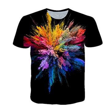 [Gesundheitstuch Sommer grenzüberschreitend heißer Verkauf Außenhandel 3D-Digitaldruck Tintenspritzer kurzärmeliges T-Shirt Fabrikquelle]