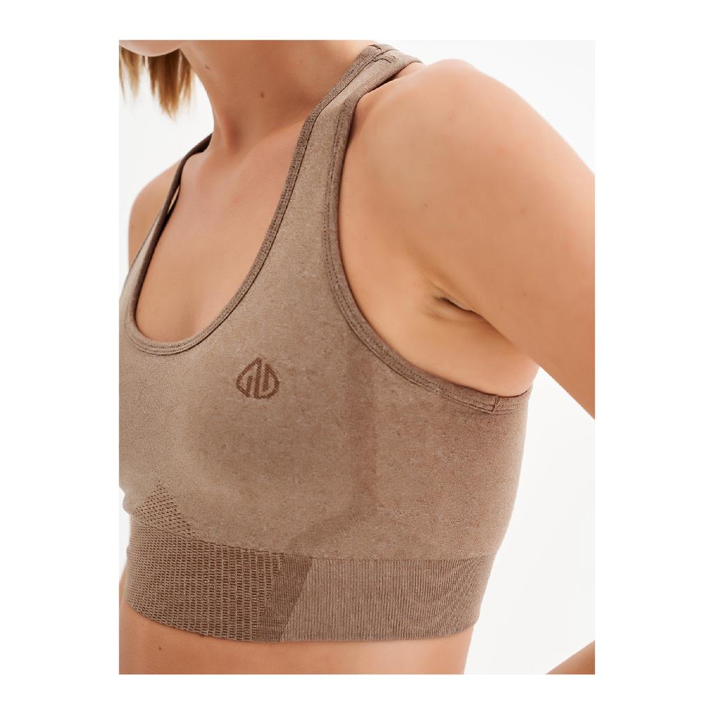 Dámská bezešvá Melange hnědá/sportovní podprsenka Infinity
