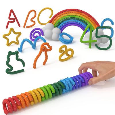 8 STÜCKE Flexible Silikon Texturierte Fidget Spielzeuge Für Kinder Erwachsene Angstabbau Stress Sensorisches Spielzeug Feinmotorik Weihnachtsgeschenke