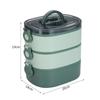 2000ML Lunch Box Stainless Steel Portable 3 Layer Children Student Bento Box Leakproof Microwavable Food Container School Travel