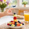 100PCS Disposable Fruit Tags, Crabs Octopuses Dolphins Decor Bamboo Skewers, with Sharp Tip Cocktail Sticks, for Pool Parties Restaurants Banquets