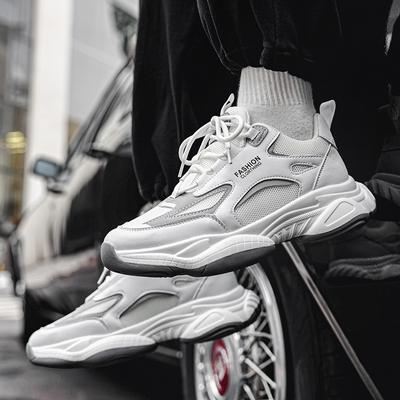 Zapatos de hombre talla extragrande primavera y otoño 2025 nuevos zapatillas deportivas de malla moda zapatos casuales suela gruesa aumento de altura interior zapatos de papá