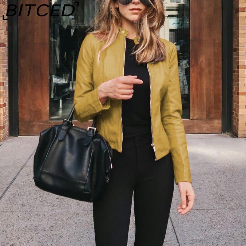 BITCED Autumn/Winter Women's Fashionable Leather PU Blazer