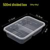 Transparent 2-Compartment Disposable Food Containers