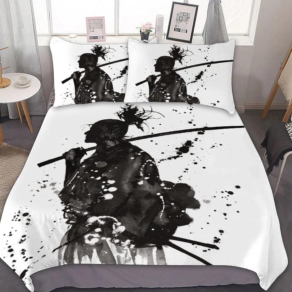 Tokyo Samurai Asian Japanese Bushido Culture Bedding Set Boys Girls Twin Queen Size Duvet Cover Pillowcase Bed Kids Adult
