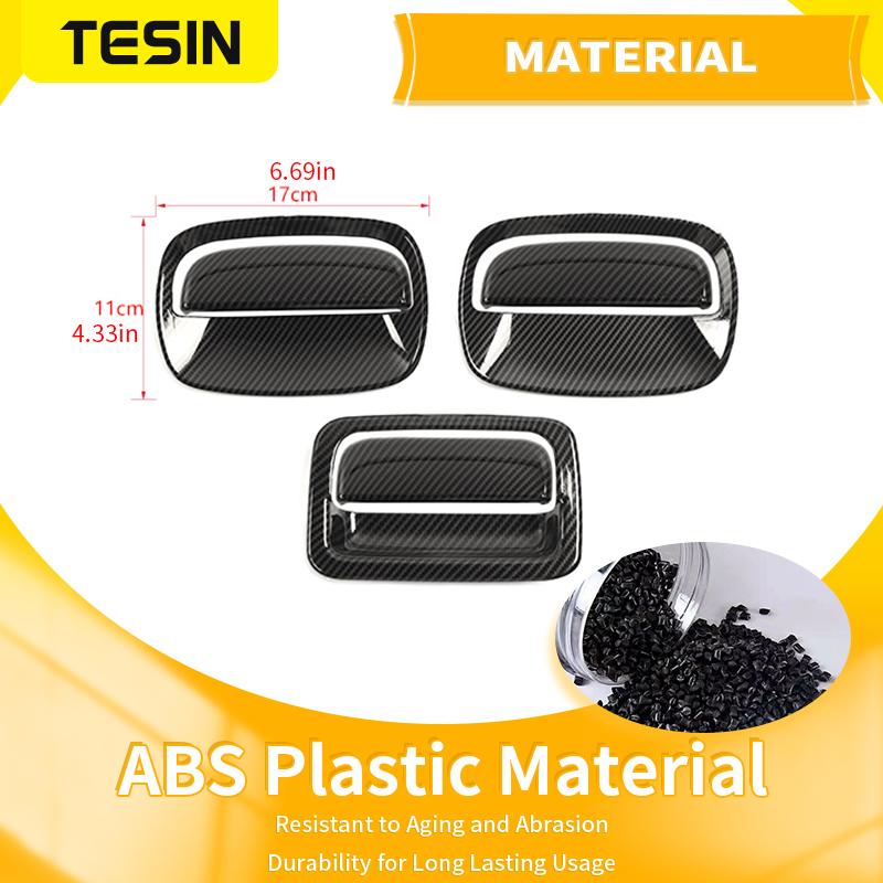 TESIN Car Door Side Rear Tail Door Handle Bowl Trim Cover Fit for Suzuki Jimny 2019-2025 High Brake Light Lamp Cover Accessories