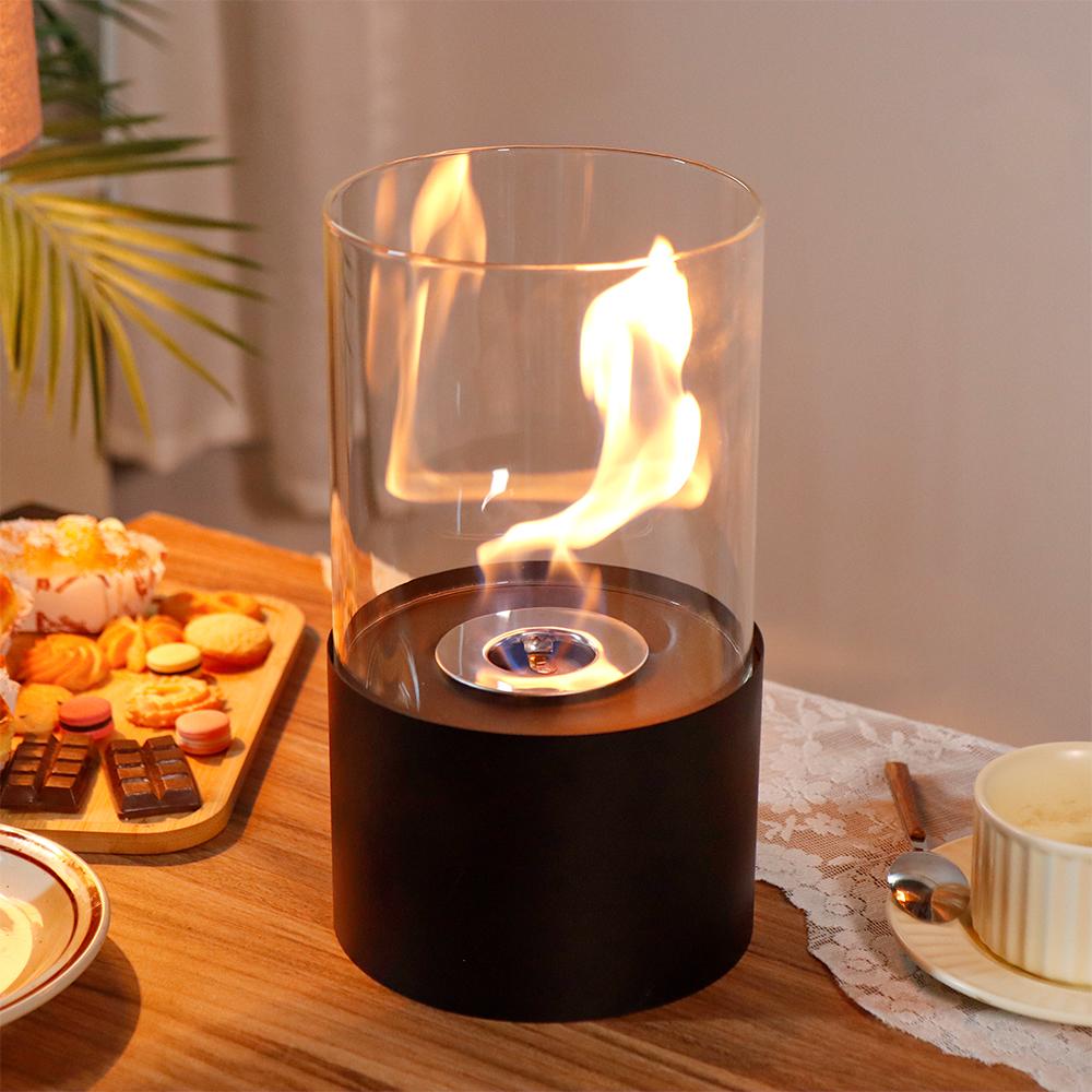 Tabletop Round Fireplace Smokeless Ethanol Fire Pit Outdoor Patio Alcohol Fireplace for Christmas New Year( EU US Shipping)