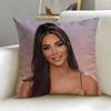 Popular Celebrity Kim Kardashian Cushion Cover Soft & Easy-Wash Pillow Case – Versatile For Couch, Bed, Travel And Office