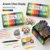 Student Art Double-Ended Acrylic Markers Set - Soft & Hard Tips, Professional Quality