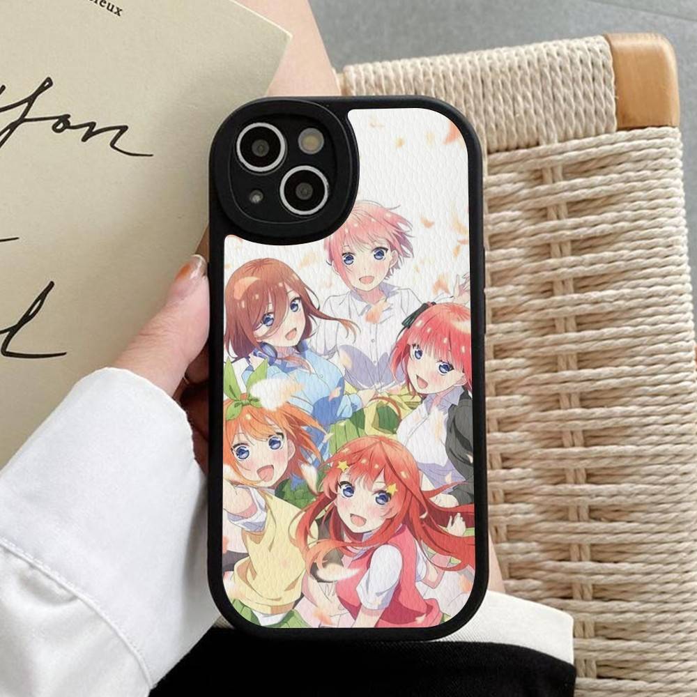Cartoon Q-Quintessential Q-Quintuplets Phone Case Hard Leather For IPhone 16 15 14 13 12 Mini 11 14 Pro Max Xs X Xr Plus Fundas
