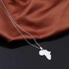 Ethnic Men Country Fashion Chain Jewelry Pendant Necklace African Map Gold