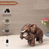Hnědá polyresinová 'Slonice s mládětem' 8 palců - Sada 1 výstavního kusu Figurka slonice s mládětem pro domácí dekoraci