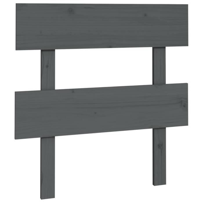 VidaXL Headboard Grey 93.5x3x81 Cm Solid Pine Wood 819052