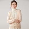 Women's French Style Cashmere Sweater with Layered Collar - Soft, Loose, and Versatile Knit Cardigan