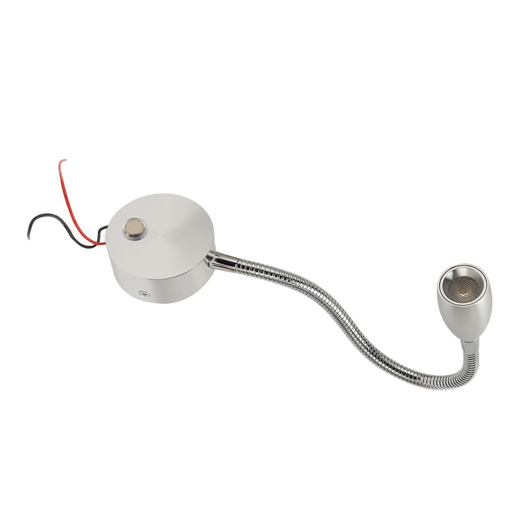 LED RV Gooseneck Bed Light with USB Port Type C Port Touch Control  12‑24V Soft Light RV Bedside Reading Lamp for   Van Boat
