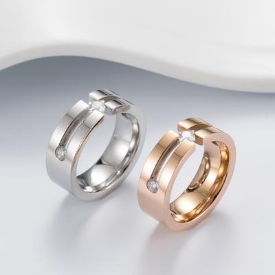 Inel Verigheta Aur Culoare Bărbaţi Femei Moda Inel De Inox купить