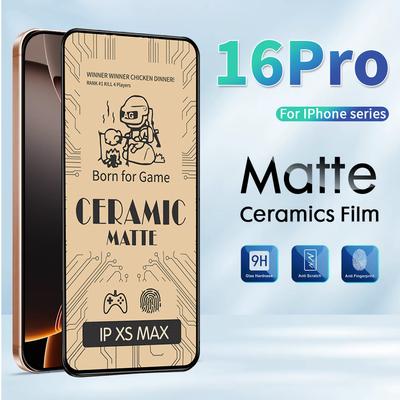 For iPhone 16 15 14 13 12 Mini 11 Pro Max X XS Max XR 8 7 6 6s Plus SE 2020 Matte Soft Ceramic Film Screen Protector