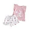 Girls Summer Cartoon Short Sleeve 2 Piece Pajama Set Cute and Stylish