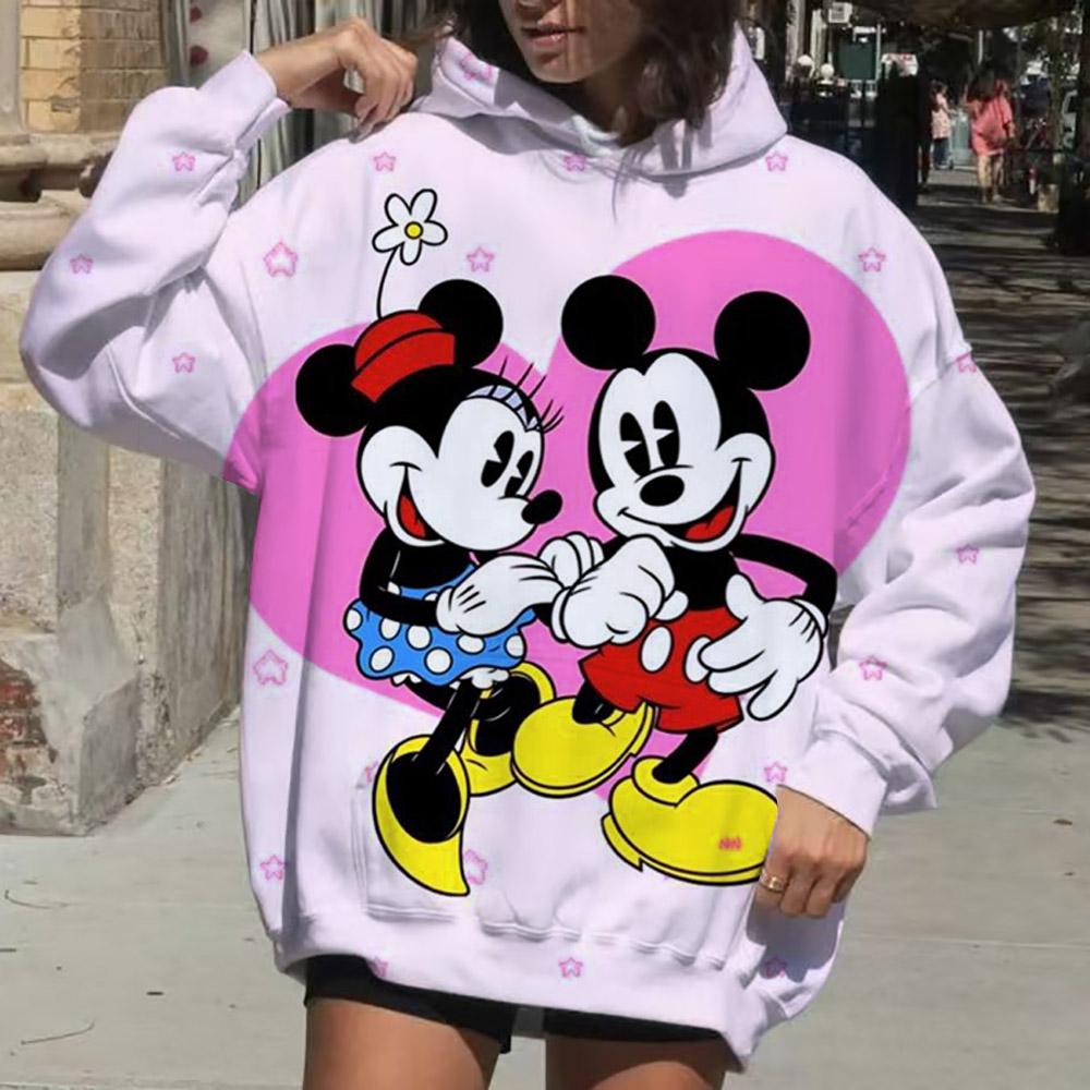 Disney Mickey Mouse Hoodie Fashion Women Kawaii Aesthetic Hoodie Couple Autumn Hoodie Sweatshirt