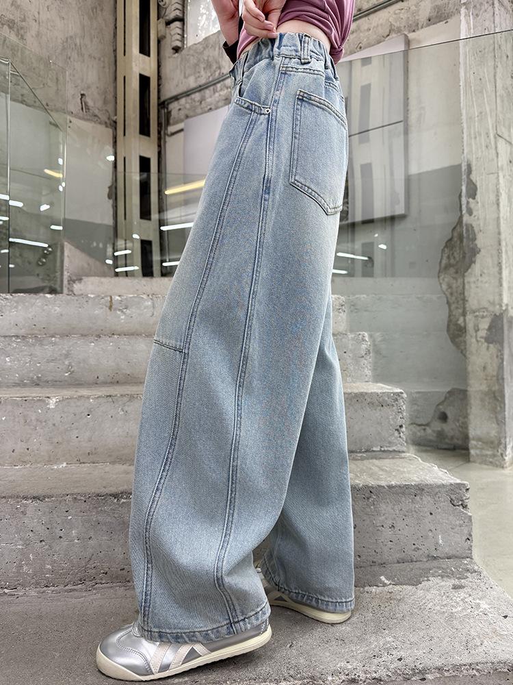 Mädchen 2025 Lässige Modische Weite Gerades Bein Hosen für Frühling/Herbst