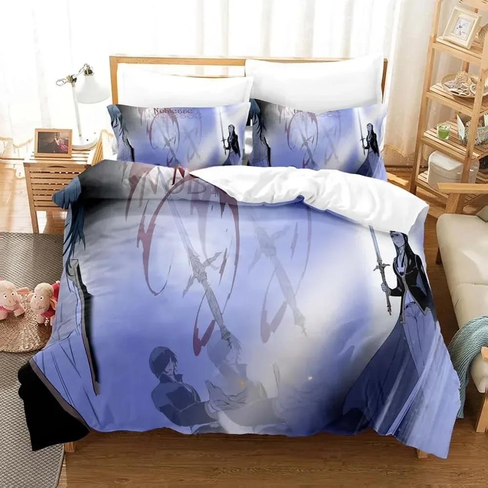 3d Anime Noblese Beding Set Printed Bed Linen Set With Pilowcase Bed Soft Duvet Cover Soft Single Double Quen Super King-Sized Dimensionsd Dimensions