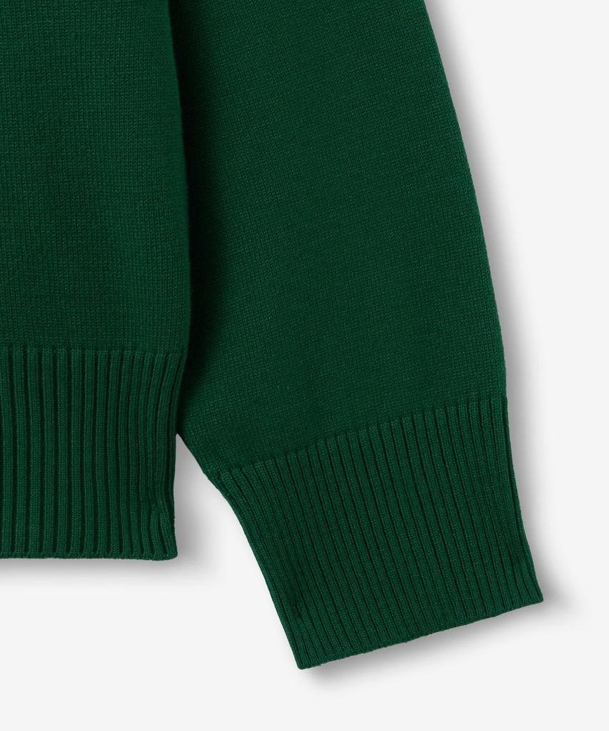 Blond9 Soft Texture Collar Knit Cardigan_Green