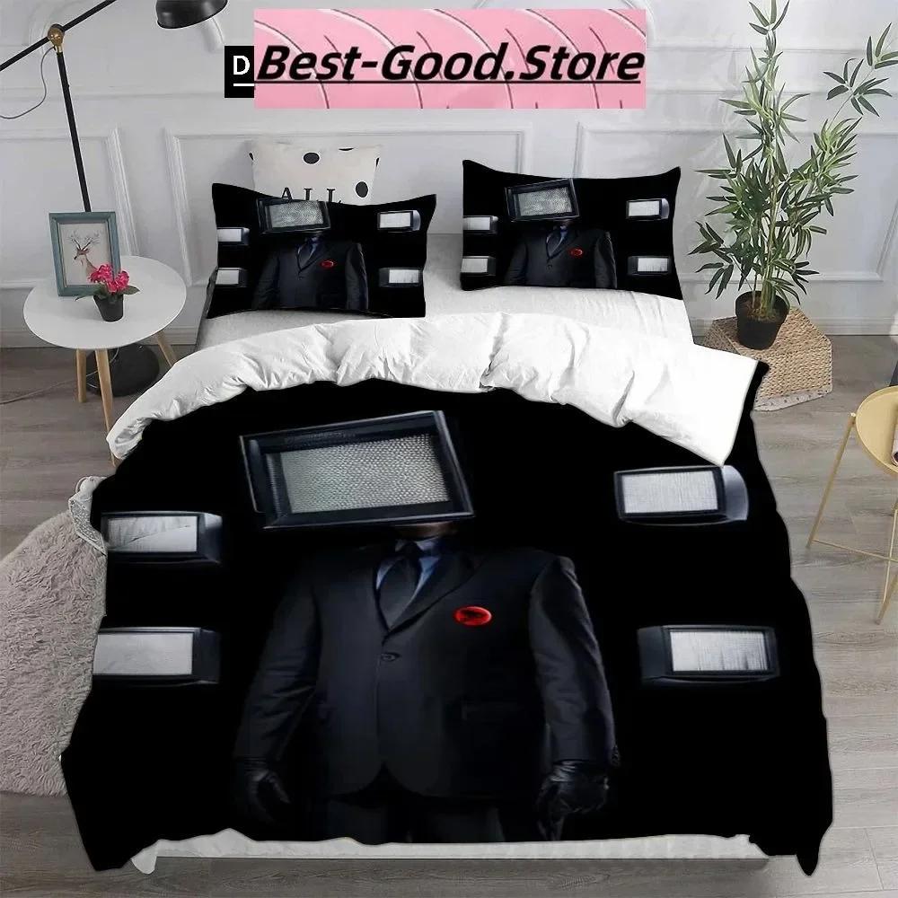 3D Fashion Game Skibidi Toilet Arale Bedding Set Print With Pillowcase Bed Duvet Cover Soft Single Double Queen Super King Size