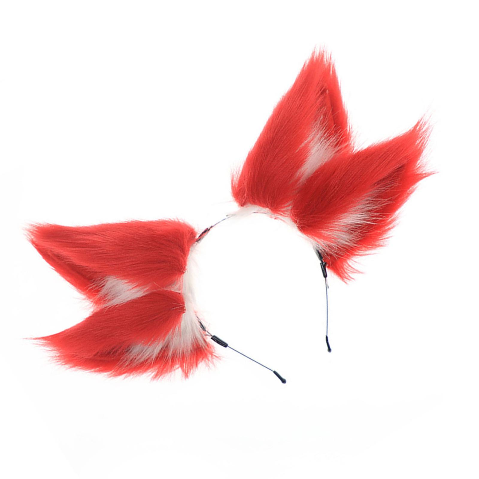 

Beast Ear Headband Halloween Maid Hairhoop Role Playing Dress Up Hairdband Costume Accessories Cosplay Headpiece красный