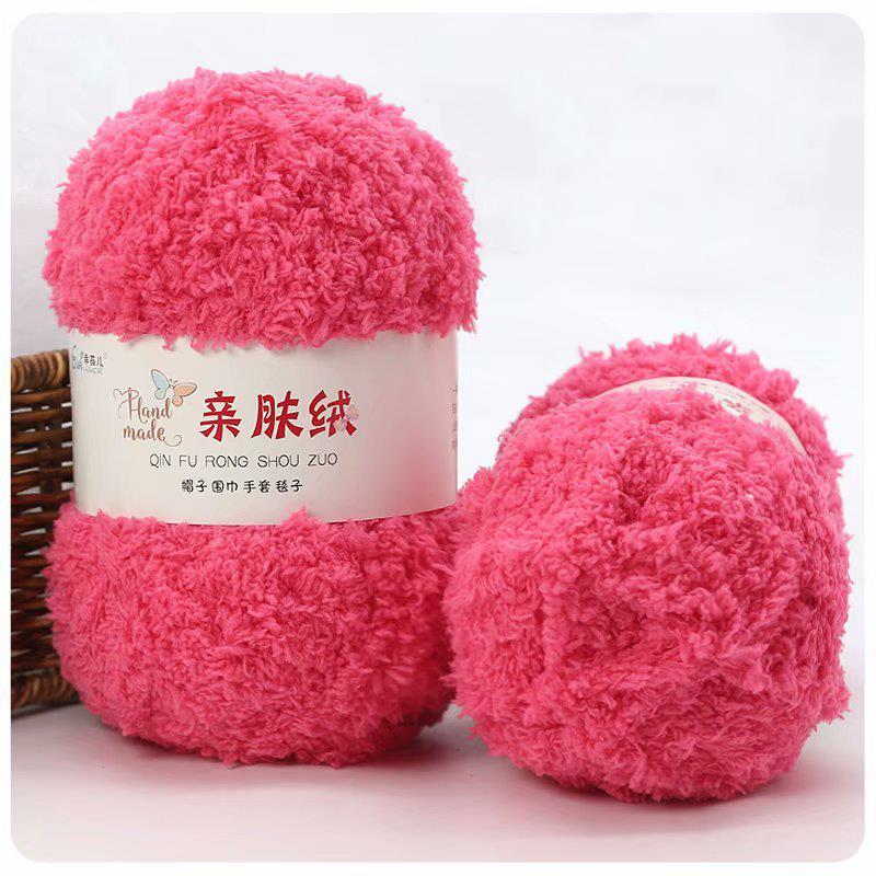 50 g/Bündel Chenillegarn, weicher, dünner Korallensamt-Handtuchfaden zum Stricken, Häkelgarn, Handstricken, Häkeln, DIY-Pullover, Puppen