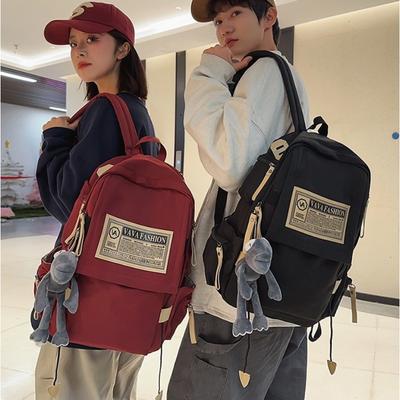 New Large-capacity Schoolbag Men's Trendy Cool Couple Casual Backpack Korean Version Ins Junior High School Student Computer Backpack