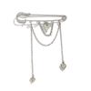 Design Love Heart Pendant Pants Anklet Decorative Shortening Pin, Wind Metal Chain Brooch