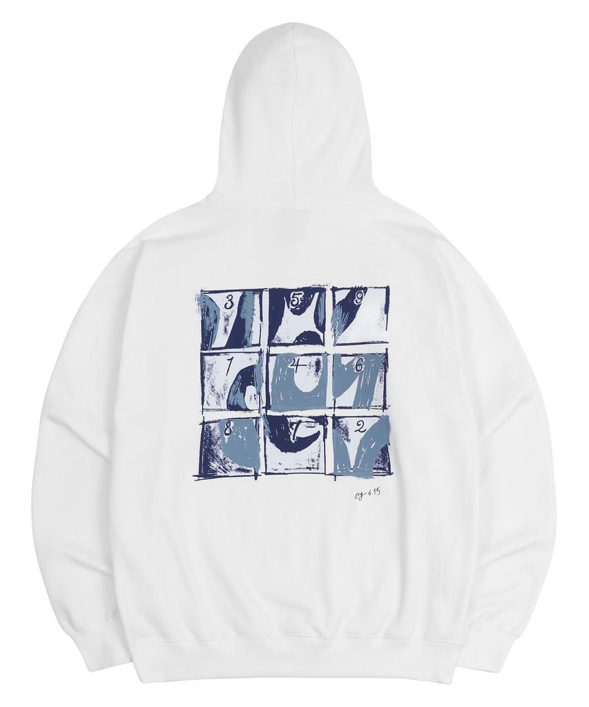 Logo Puzzle Hoodie - White