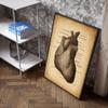 Menselijk hart anatomie posters voor ziekenhuis arts kamer wonen 80s retro canvas schilderij print kunst thuis muur decor foto's cadeau