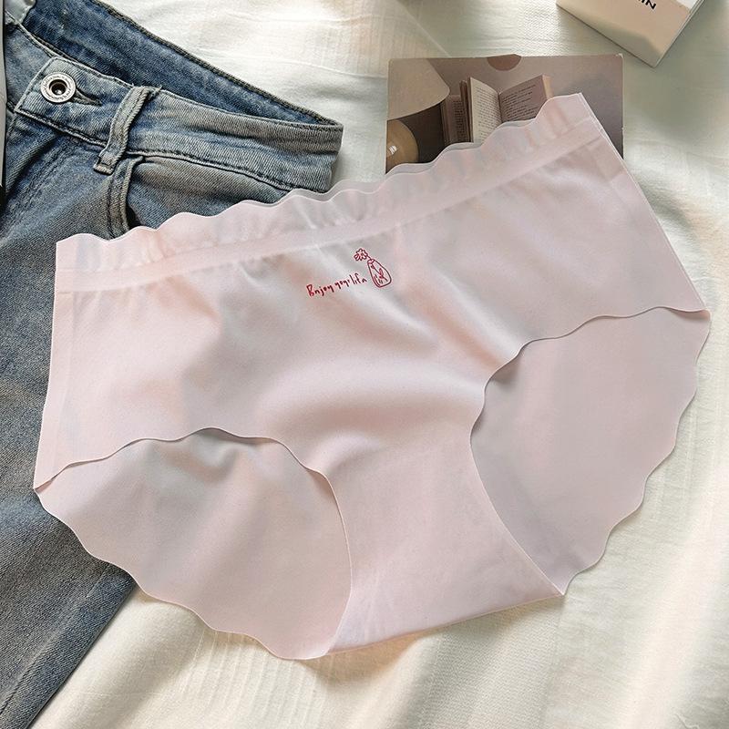 

Летнее нижнее белье из искусственного шелка для женщин со средней талией, не оставляющее следов, дышащие, мягкие, тонкие, не раздражающие кожу, треугольные трусики XL фиолетовый