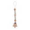 Baby Pacifier Clip Chain Wooden Star Holder Soother Pacifier Clip Leash Strap Nipple Holder For Infant Nursing Nipple Clip Chain