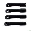 For Toyota Tundra Sequoia Tacoma 4Runner Glossy Black Carbon Fiber Chrome Car Door Handle Cover Trim Styling Auto Accessories