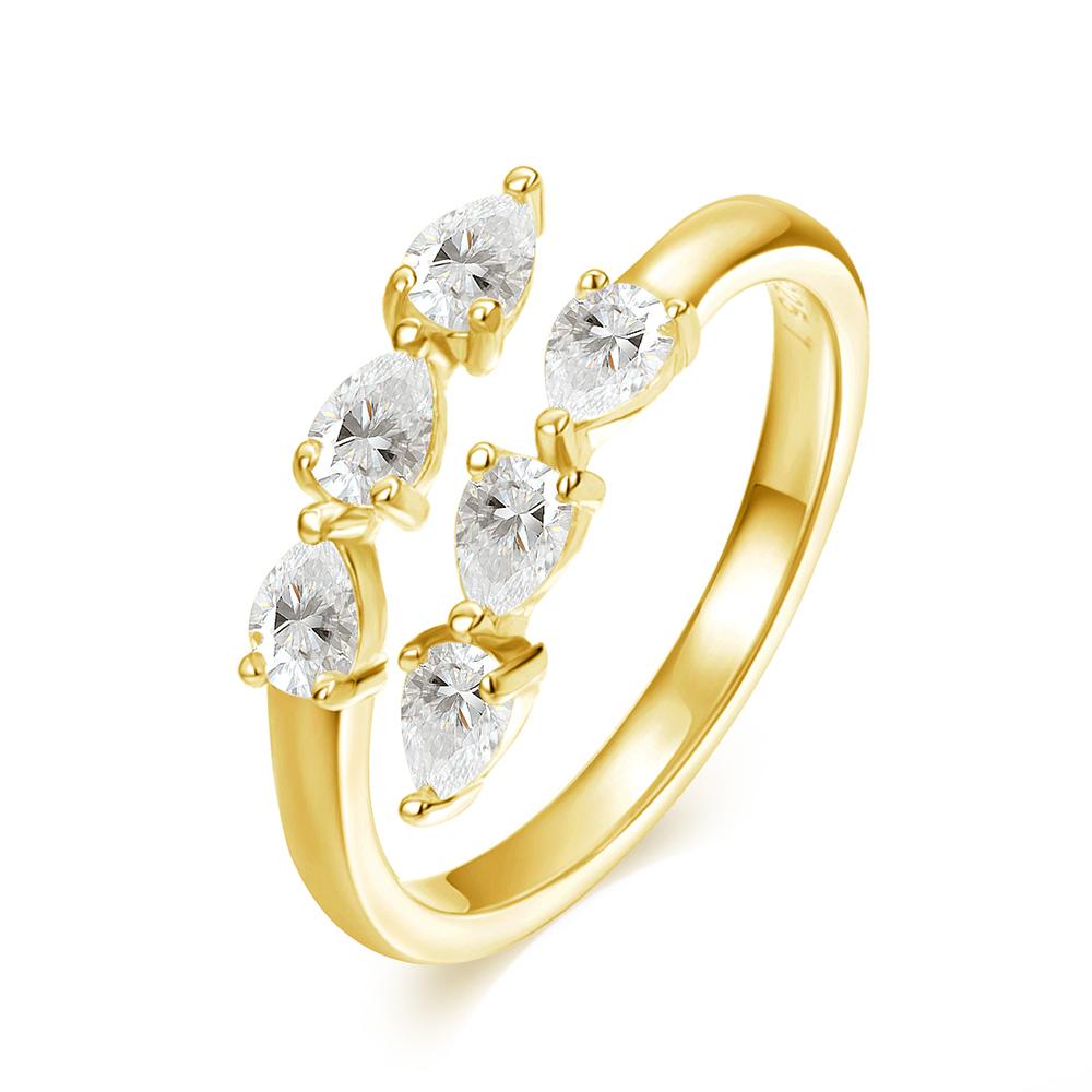 Test Passed 3*4MM Rings for Women Lab Diamond Wedding Band 925 Sterling Silver Female Crown Single Tail Ring