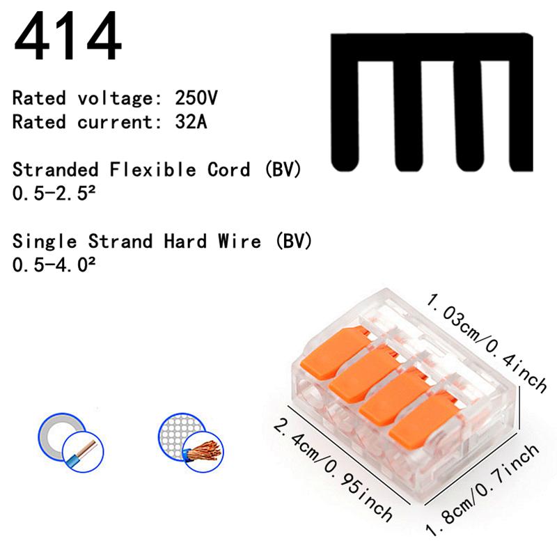 10-75 Pcs Orange Universal Type Quick Plug-in Terminals,Electrical Equipment Connectors,Wire Connector Terminals,250V/32A Plug Connectors 4