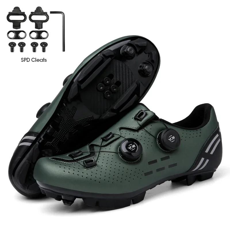Mountain Bike Shoes Mtb with Cleats Men Carbon Sports Speed Bike Shoes Women Mountain Racing Flat SPD Road Cycling Footwear