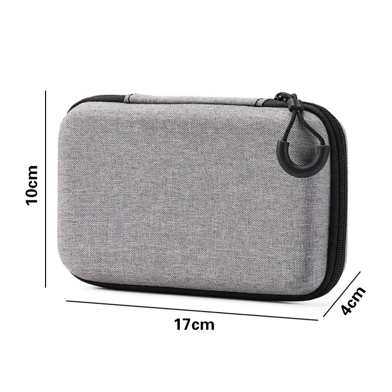 Portable Shockproof Mini Round Coin  Storage Bag Women Men Mini Earphone Charger Case Data Cable Organizer Case