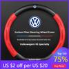 VW GTI GOLF 2026 Meleg VW VOLKSWAGEN Autó Kormánykerék Borítás Csúszásgátló Szénszálas Kormányfogantyú Sapka VW GTI Polo Golf Pa-hoz