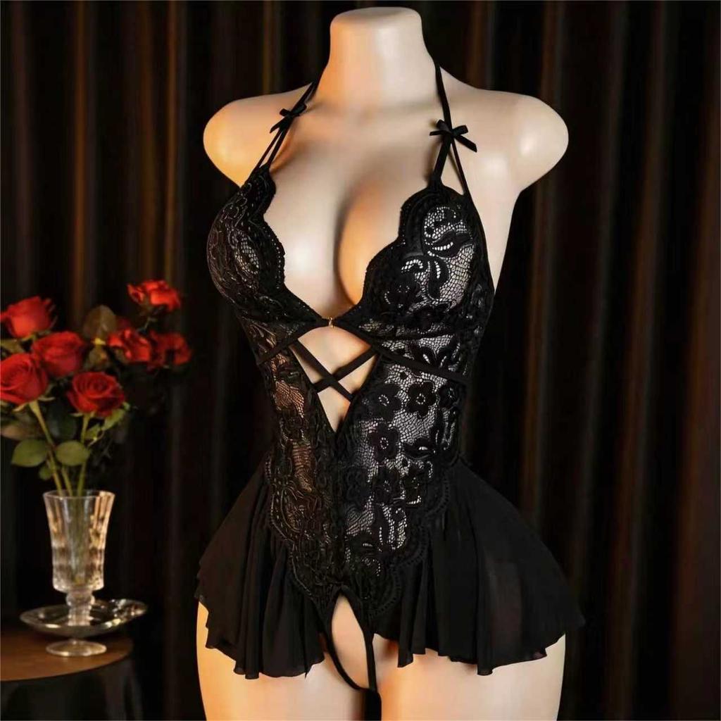 Popular Sexy Lace Suspender Skirt Summer Thin Couple Sexy Underwear Women's Source Factory