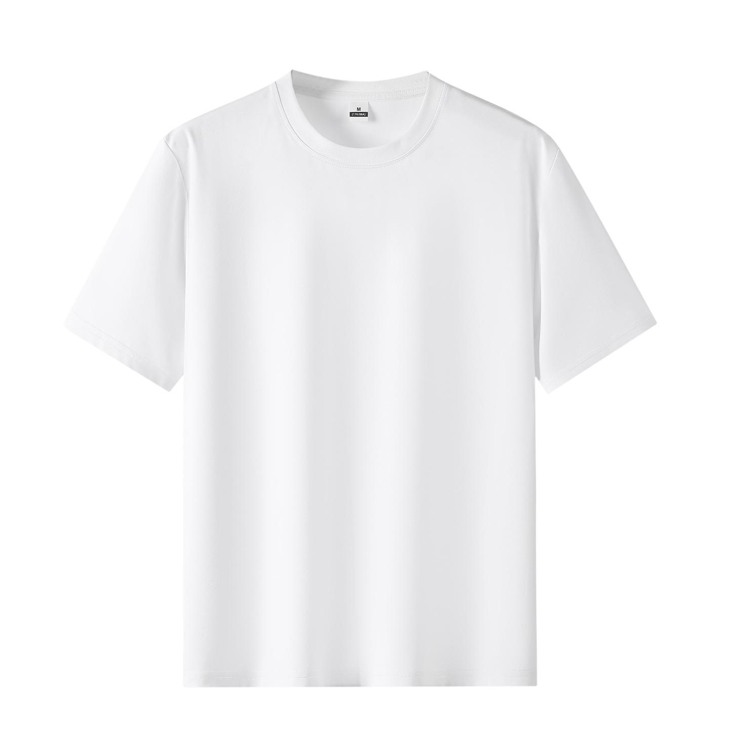Ice Silk Light Luxury Unisex Quick-Dry Summer Tee M белый