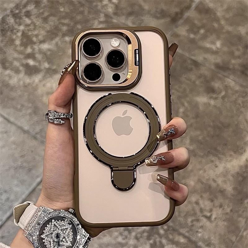 iPhone17promax magnetic lens cover double bracket mobile phone case for Apple 16 with lens film anti-drop 15