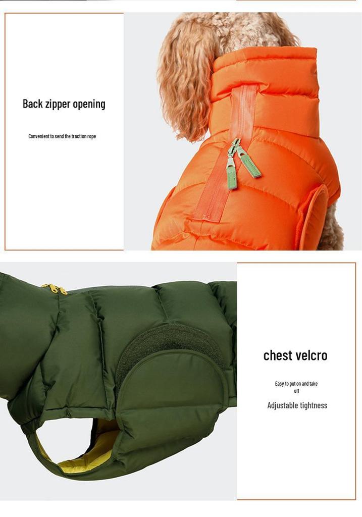 Outdoor Warm Cotton Pet Jacket for Dogs & Cats - Autumn/Winter Mountaineering Suit