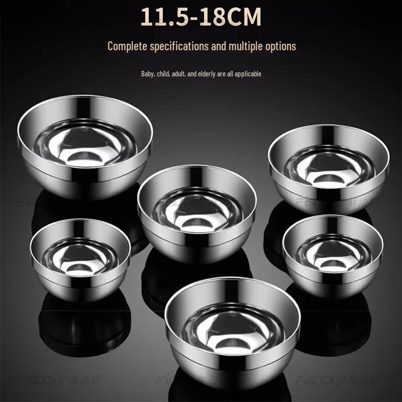 304 Stainless Steel Double-Layer Anti-Scald Bowl