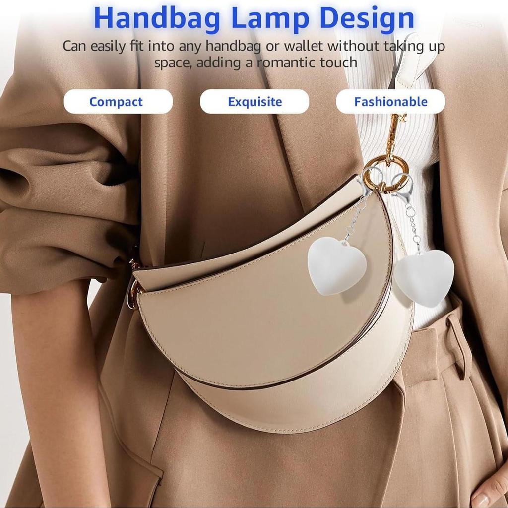 Heart-Shaped LED Keychain: Touch Light, Pendant, Night Light & Bag Finder