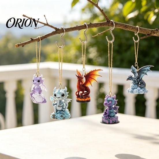 Unique Christmas Gifts Dragon Advent Calendar, 2D Countdown Box with Home Decor Accessories Acrylic Pendants, Festive Tree Hanging Decor, Holiday Gift